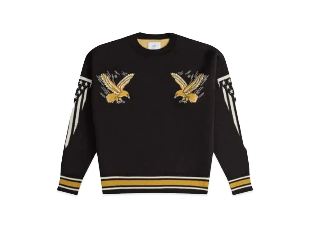RHUDE Eagle Souvenir Knit Crewneck "Black"