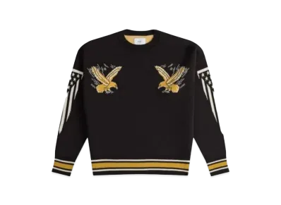 RHUDE Eagle Souvenir Knit Crewneck "Black"