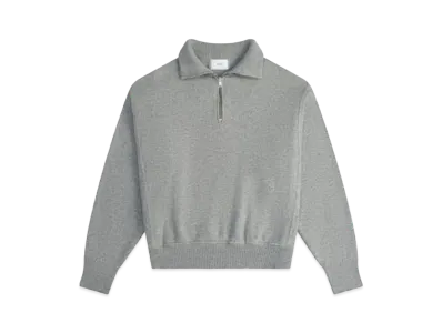 RHUDE Core Cashmere Knit Quarter-Zip "Grey"