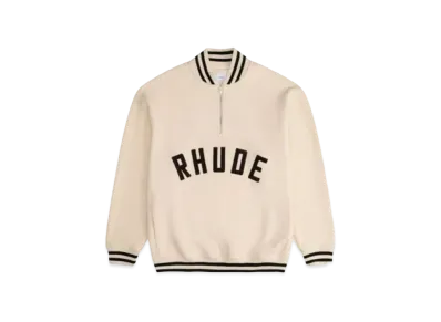 RHUDE Quarter-Zip Varsity "Cream"