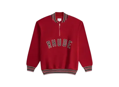 RHUDE Quarter-Zip Varsity "Red"