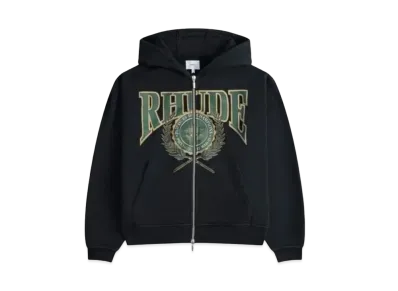 RHUDE Parcours Des Champions Full Zip Hoodie "Black"