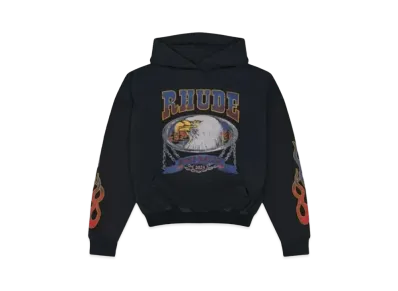 RHUDE Screaming Eagle Hoodie "Black"