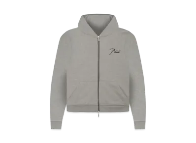RHUDE Full Zip Hoodie "Heather Grey"