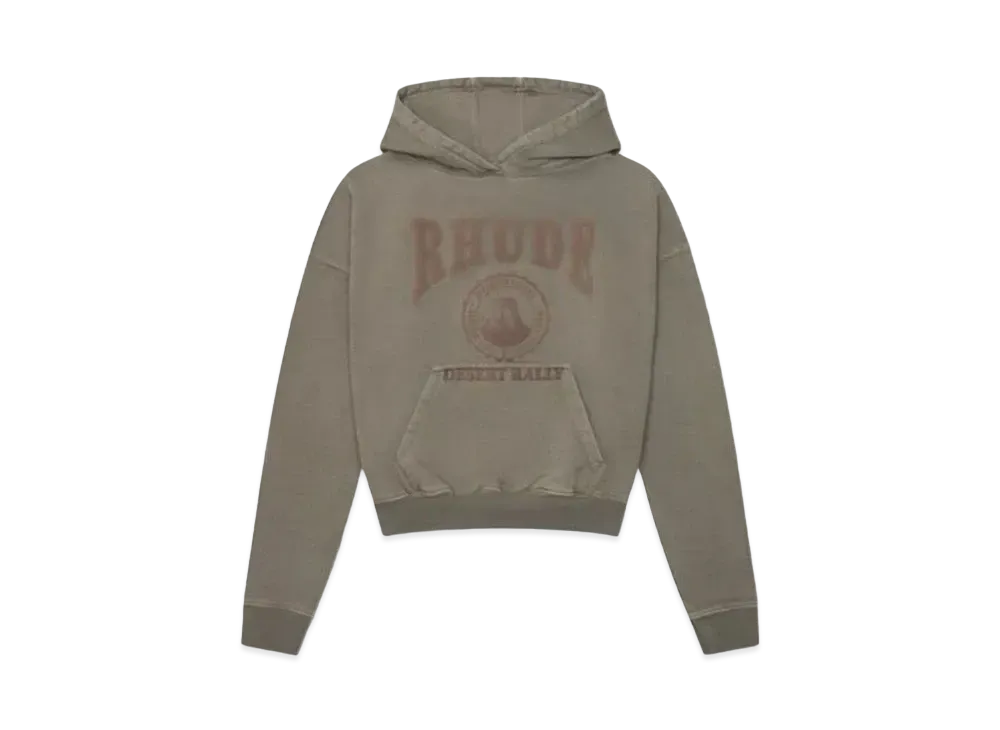 RHUDE Cropped Desert Valley Hoodie "Elephant"