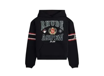 RHUDE Aspen Ski Crest Hoodie "Black"