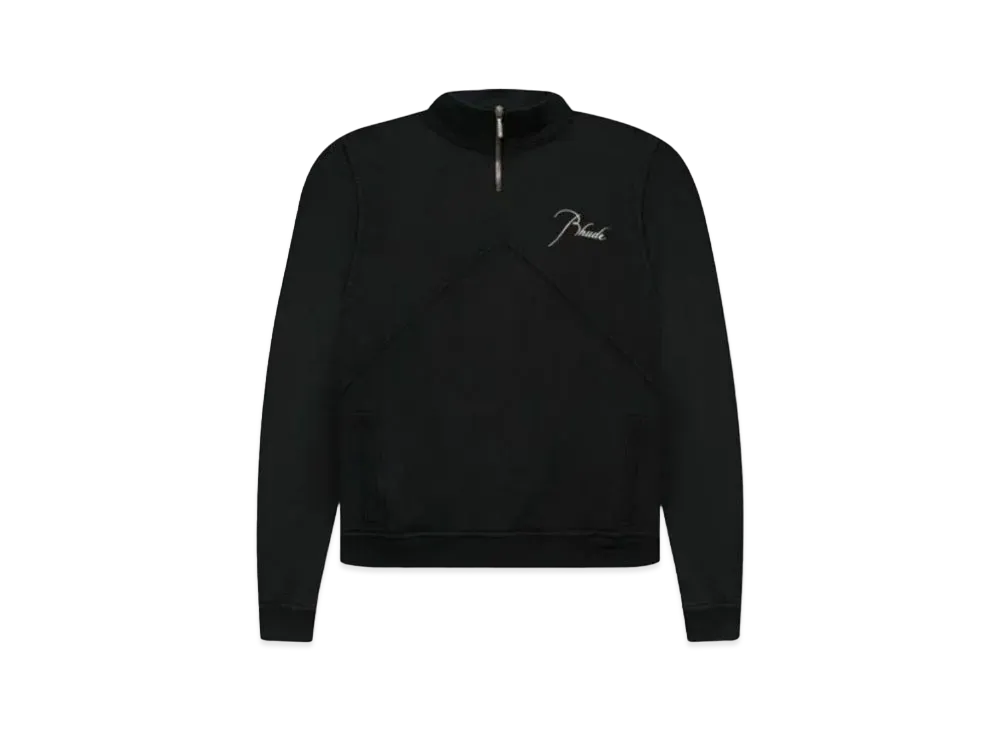 RHUDE Quarter Zip "Black"