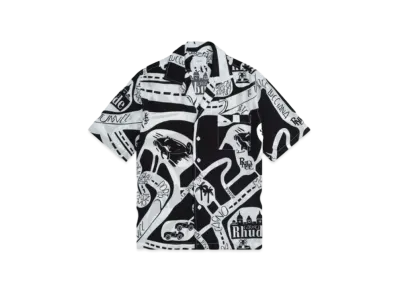RHUDE Strada Silk Shirt "Black White"