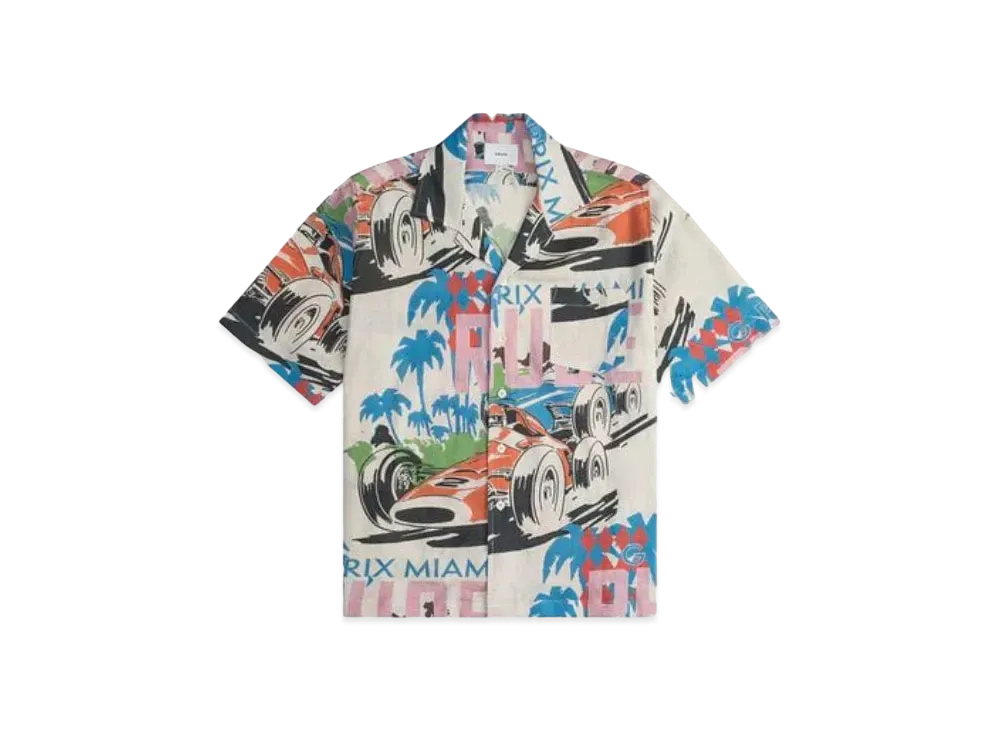 RHUDE Linen Grand Prix Button Up "Multi"
