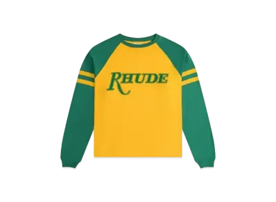 RHUDE Sao Paulo Long Sleeve Tee "Yellow Green"