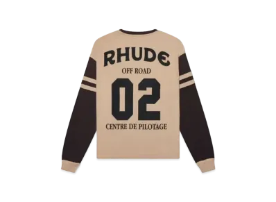 RHUDE Triple R Contrast LS Tee "Khaki"