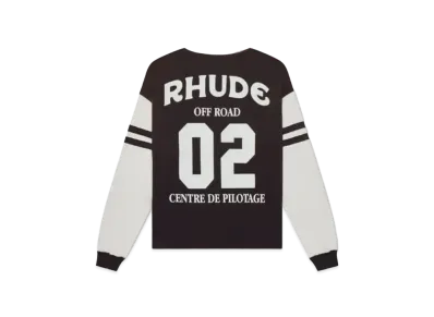 RHUDE Triple R Contrast LS Tee "Black"