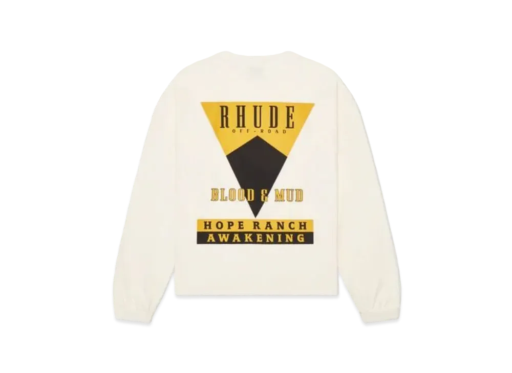 RHUDE Blood And Mud LS Tee "White"