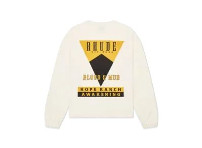 RHUDE Blood And Mud LS Tee "White"