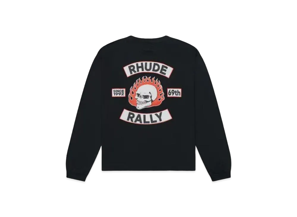 RHUDE 92 Rally LS Tee "Black"
