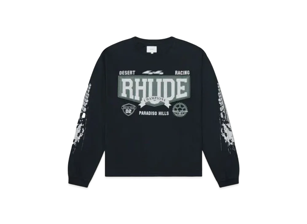 RHUDE 4X4 LS Tee "Black"