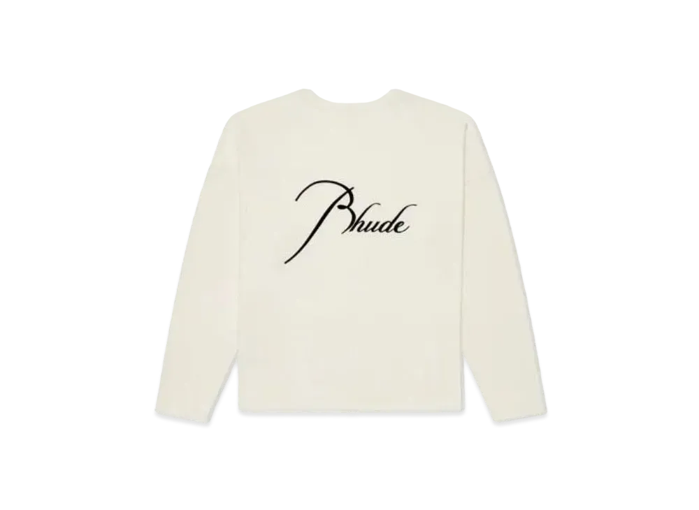 RHUDE LS Reverse Tee "White"