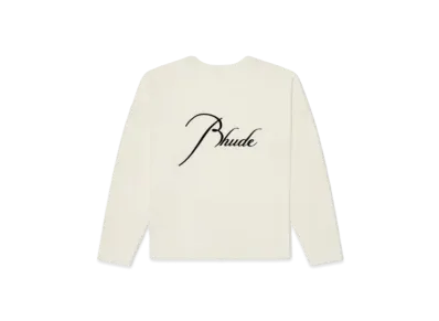 RHUDE LS Reverse Tee "White"