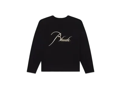 RHUDE LS Reverse Tee "Black White"