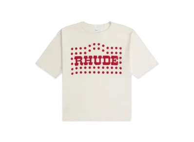 RHUDE Flocked Burnout Tee "White"