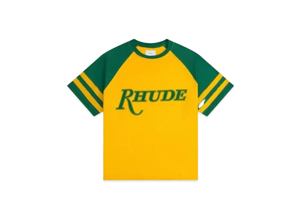 RHUDE Sao Paulo Short Sleeve Tee "Yellow Green"