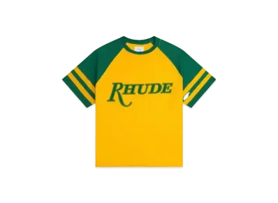 RHUDE Sao Paulo Short Sleeve Tee "Yellow Green"