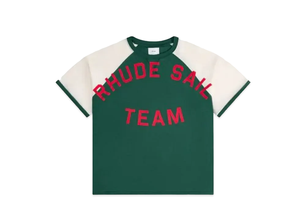 RHUDE Oil Corp Raglan Tee "Green"