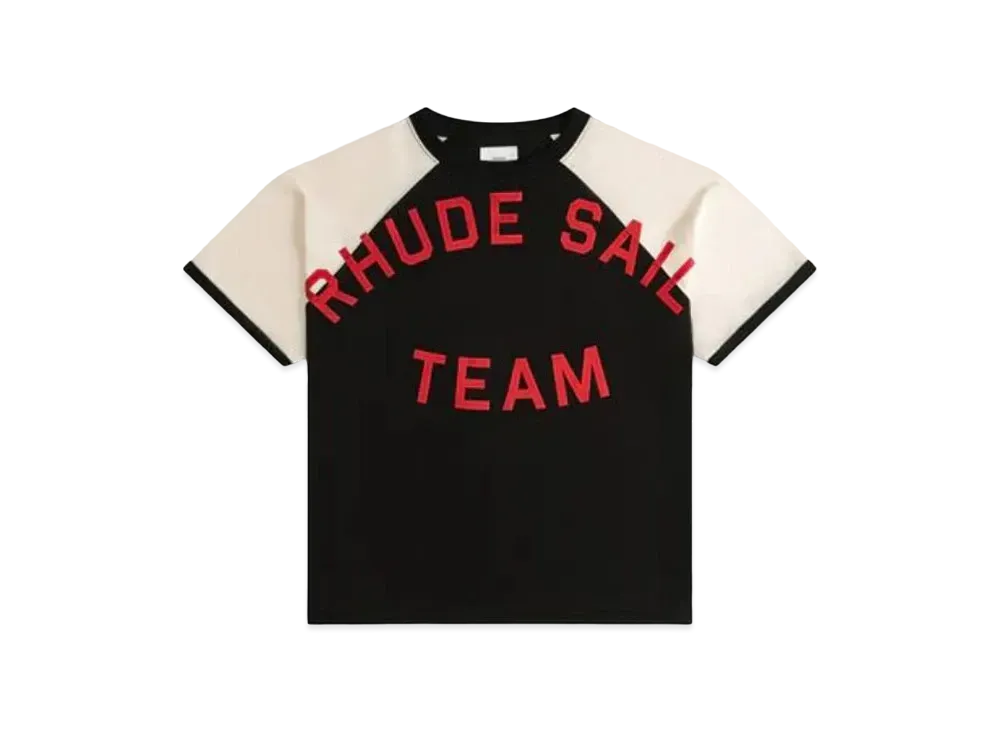RHUDE Oil Corp Raglan Tee "Black"