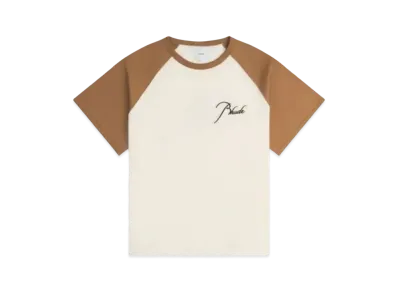 RHUDE Raglan Logo Tee "Tan White"