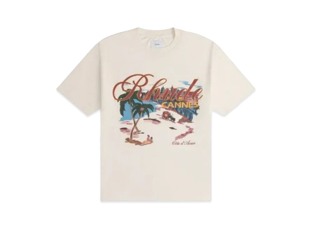 RHUDE Cannes Beach Tee "White"