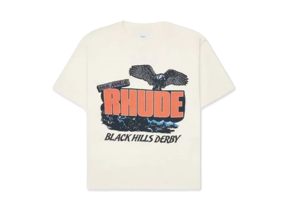 RHUDE Black HilLS Rally Tee "White"