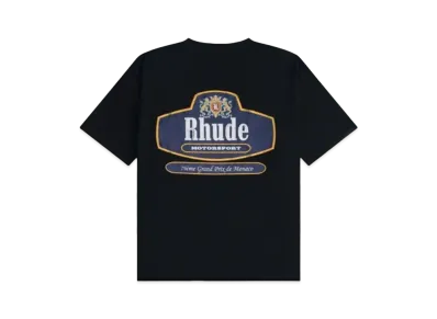RHUDE Racing Crest Tee "Black"