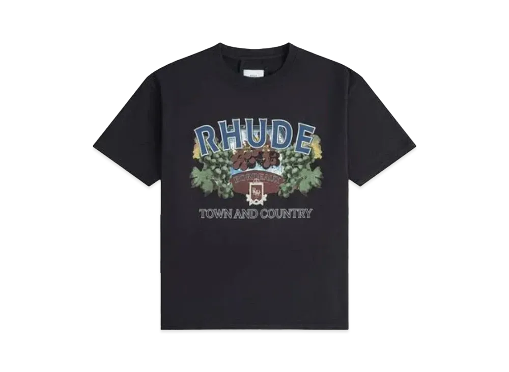 RHUDE Town And Country Tee "Black"