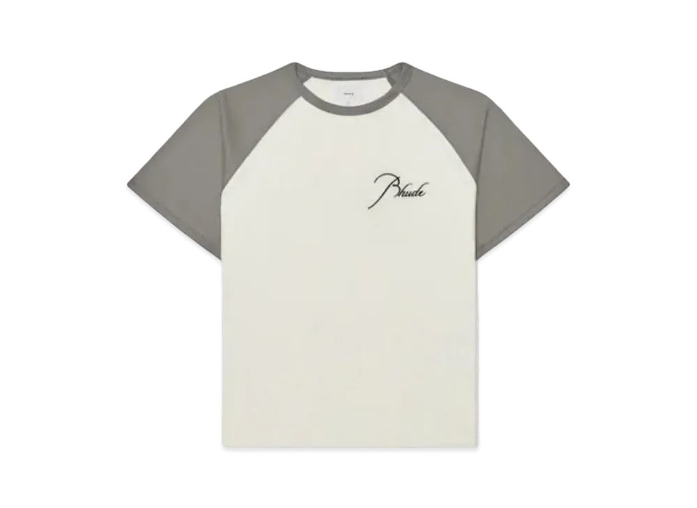 RHUDE Raglan Logo Tee "White Elephant"