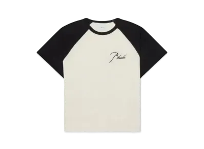 RHUDE Raglan Logo Tee "White Black"