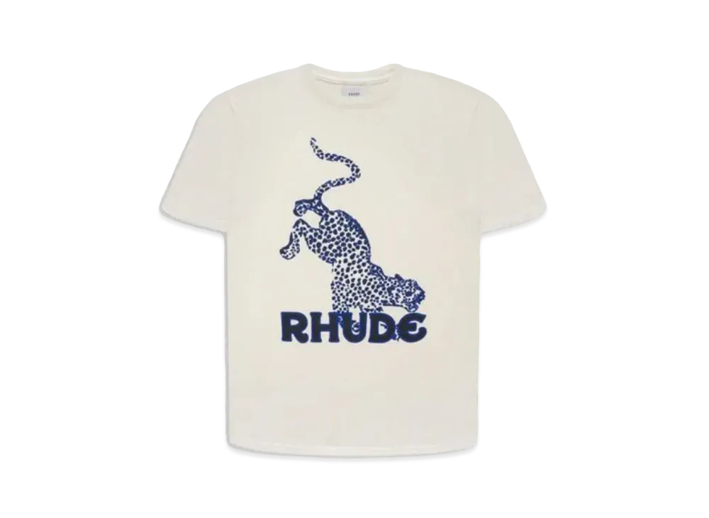 RHUDE Leopard Tee "White"