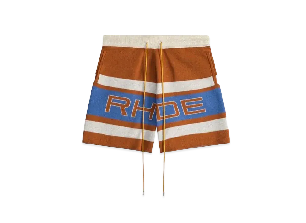 RHUDE Pavil Racing Knit Short "Brick"