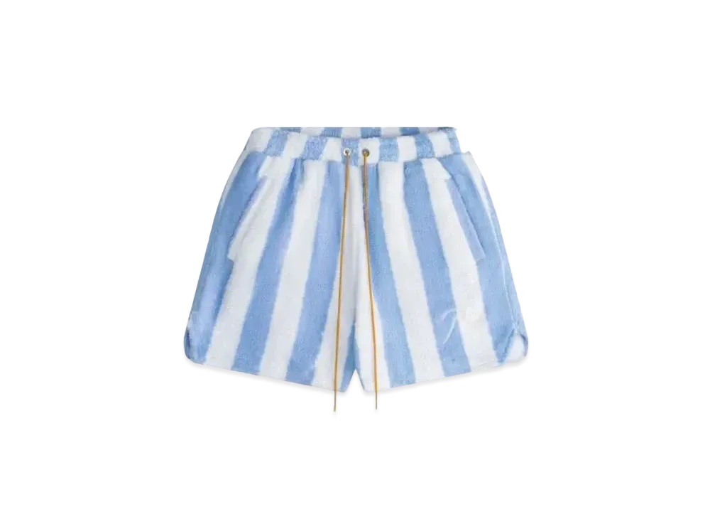 RHUDE Striped Loop Terry Short "Light Blue"