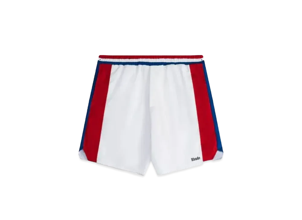 RHUDE Chevron Track Shorts "White"