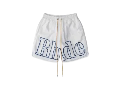 RHUDE Logo Track Short "White"