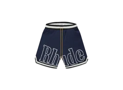 RHUDE Court Logo Shorts "Navy"