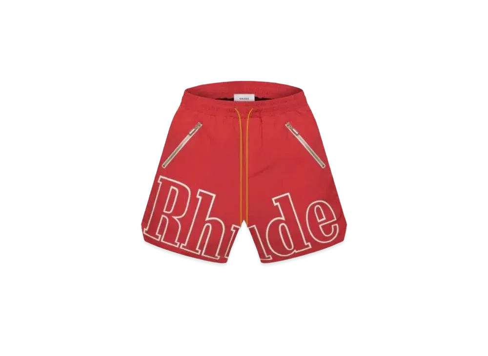 RHUDE RH Logo Shorts "Red"