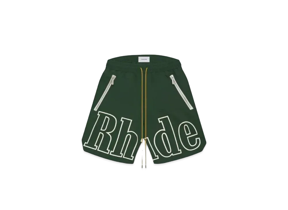 RHUDE RH Logo Shorts "Green"