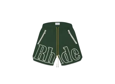 RHUDE RH Logo Shorts "Green"