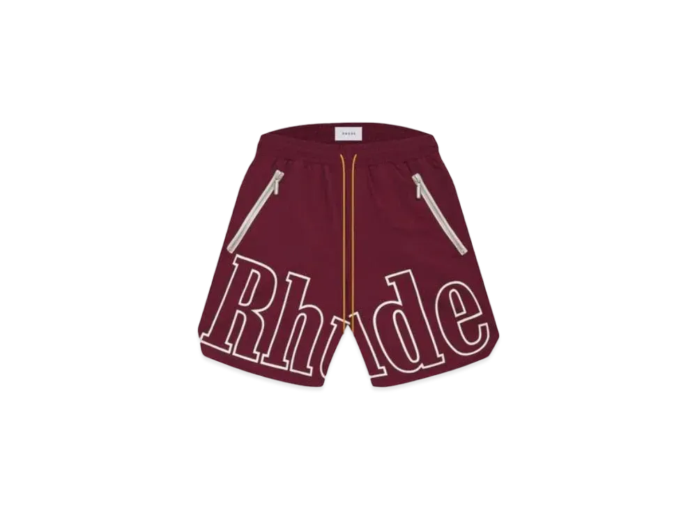 RHUDE RH Logo Shorts "Maroon"