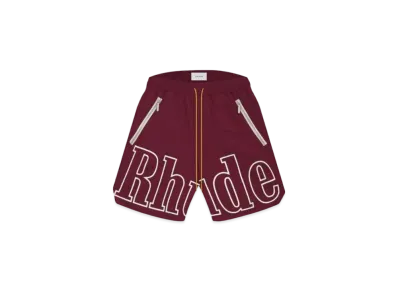 RHUDE RH Logo Shorts "Maroon"