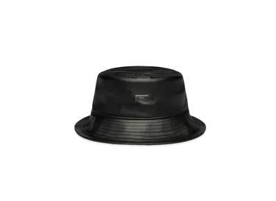 RHUDE Leather Bucket Hat "Black"