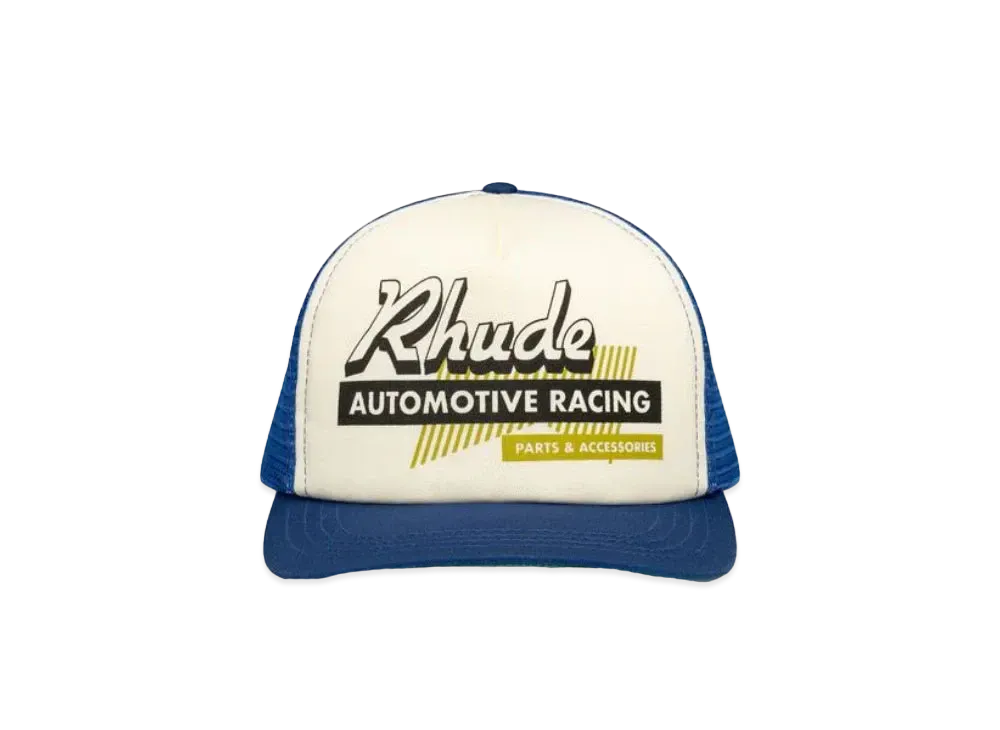 RHUDE Auto Racing Trucker Hat "Navy"