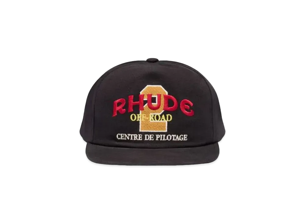 RHUDE Off Road Washed Canvas Hat "Black"