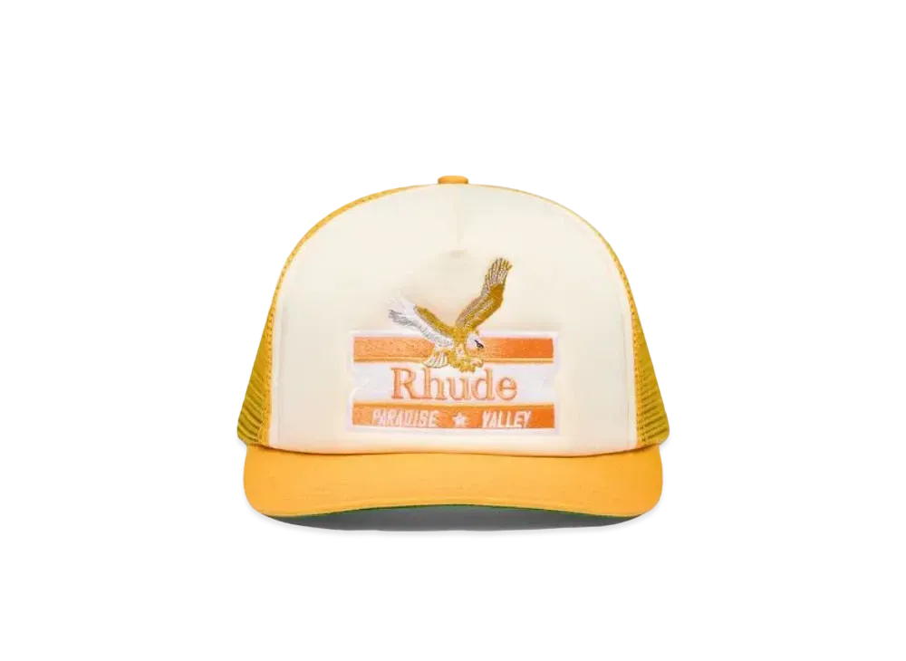 RHUDE Paradise Valley Twill Trucker Hat "Mustard"